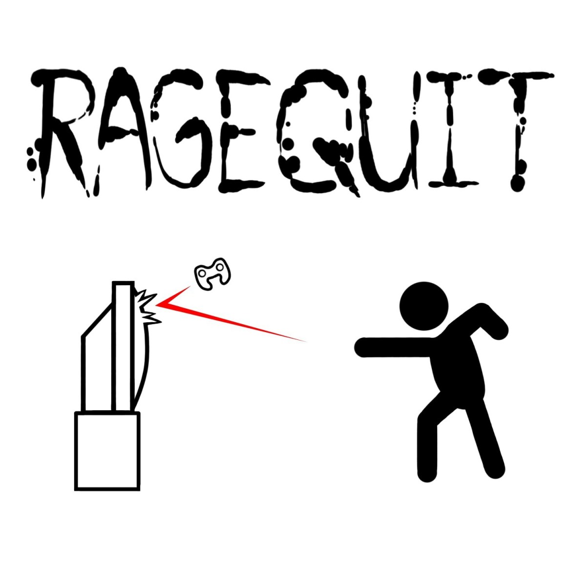 The definition of rage quit - Drawception